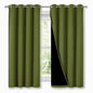 NICETOWN 100% Blackout Curtain Panels, Thermal Insulated Black Liner Curtains by NICETOWN