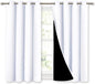NICETOWN White 100% Blackout Curtains 45 inches Long, 2 Thick Layers Completely by NICETOWN