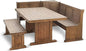 Pemberly Row 75" x 56" Farmhouse Wood Breakfast Nook Set by PEMBERLYROW