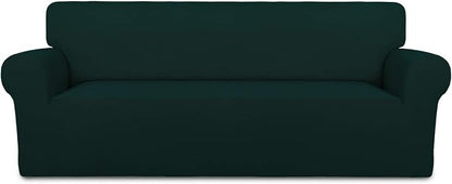PureFit Stretch Oversized Couch Covers Fleece Sofa Slipcovers Deep Teal | by PureFit