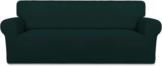 PureFit Stretch Oversized Couch Covers Fleece Sofa Slipcovers Deep Teal | by PureFit
