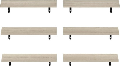 Furinno Rossi Floating Shelves for Wall Set of 6, 18-Inch Wall Shelf, Floating - Image 4