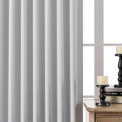 Joydeco 84 Inch 60% Blackout White Curtains 2 Panels, Elegant Soft Sheer - Image 6