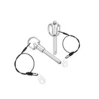 uxcell 2 Pcs Quick Release Pin, 5/16" x 1" (Dia. x L), Stainless Steel, Silver