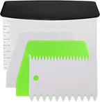 Dough Scraper Plastic Bench Scraper, Dough Scraper Tool Dough Cutter, Flexible Bench Scraper for Making Bread Pizza, 4 PCS