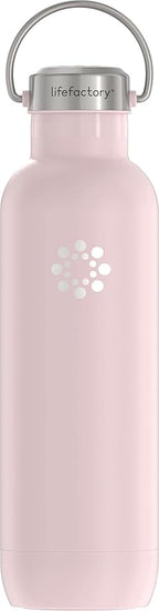 Lifefactory 24-Ounce Stainless Steel Vacuum-Insulated Sport Bottle, Desert Rose