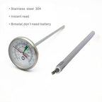 1 3/8 Inch Dial Milk Coffee Food Thermometer with Clip,Best Instant Read Thermometer for The Coffee Drinks,Chocolate Milk Foam,Meat Cooking