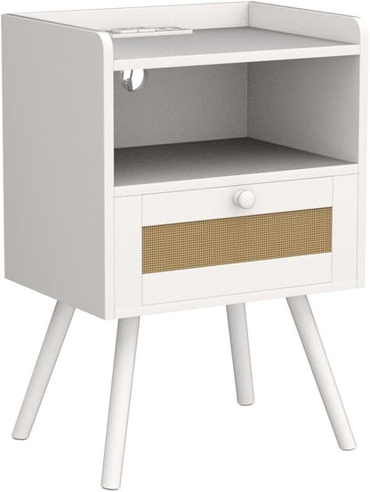 SUPERJARE Nightstands with Charging Station, Bedside Table Set of 2 with PE - Image 5