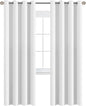 H.VERSAILTEX White Curtains for Living Room Pure White Curtain 96 inches Long by HVERSAILTEX