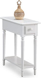 Leick Home Coastal End Table, Solid Wood, 1 Drawer, Bottom Display Shelf by LeickFurniture