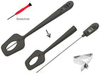 Efeng Candy Thermometer Spatula with Pot Clip – Silicon Grey Chocolate Spatula with Thermometer Built in,Candy Thermometer,Thermometer Spoon for Chocolate, Candy,Creams,sauces,Jams Meat Cooking