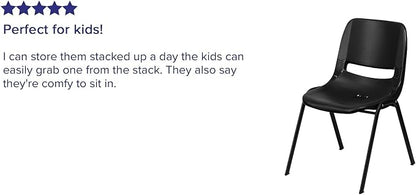 Flash Furniture HERCULES Series 440 lb. Capacity Kid's Black Ergonomic Shell - Image 6