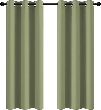 Yakamok Room Darkening Curtains 42x72 inch Length Sage Green-Living Room | 2 by Yakamok