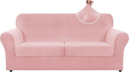 ZNSAYOTX Oversized Velvet 3 Piece Couch Cover by ZNSAYOTX