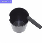 5 Inch Coffee Knock Box Shock-Absorbent Durable Barista Style Knock Box With Removable Knock Bar and Non-Slip Base Gift (S-Black)
