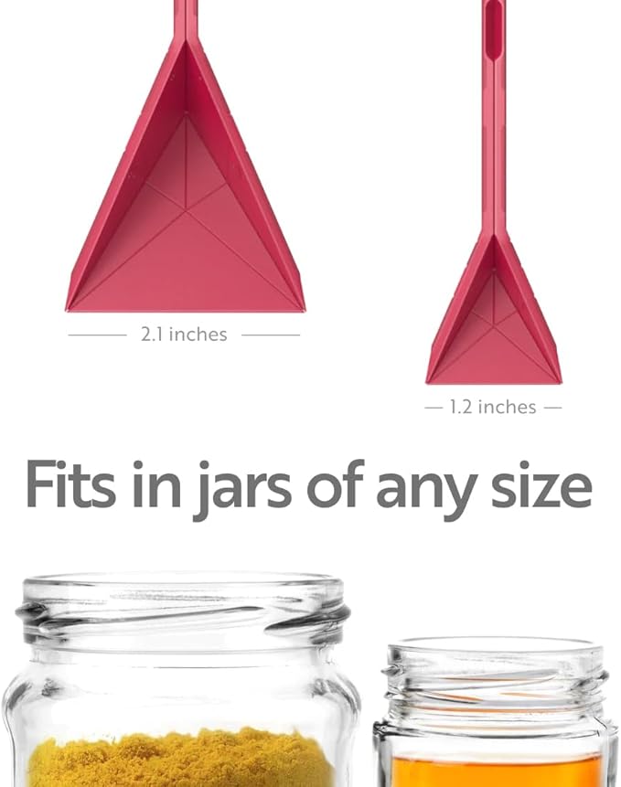 POLYGONS FLAT 3-IN-1 FOLDING MEASURING SPOONS | 2 Spoons with 6 Different Sizes (Blue)