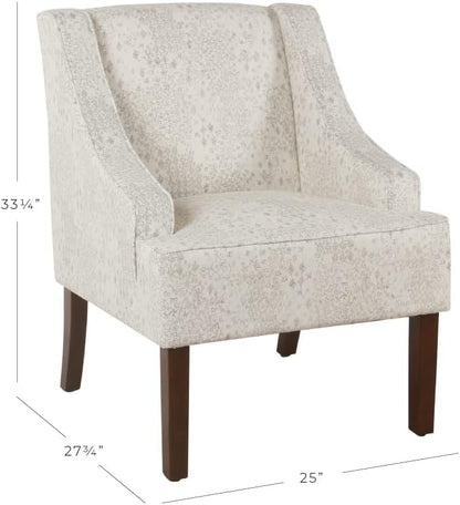 Homepop Home Decor | Upholstered Classic Swoop Arm Accent Chair | Accent Chairs - Image 3
