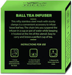 TGL Co. Stainless Steel Ball Tea Infuser | Durable Teapot Green Tea Filter | Perfect for Loose Leaf Tea Brewing
