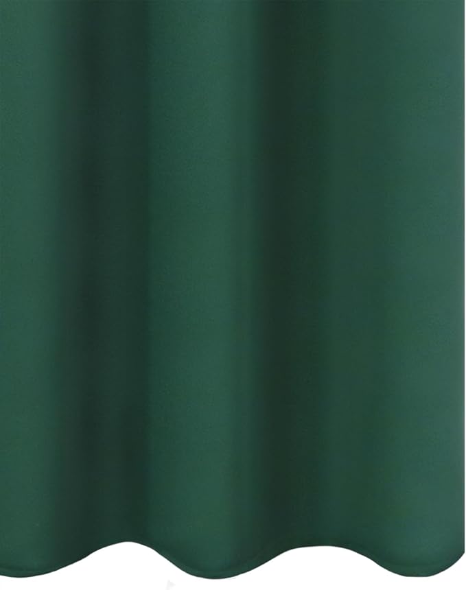 Blackout Curtains 66 x 54 Inch Long Dark Green Curtains Set of 2 Panels Room - Image 8