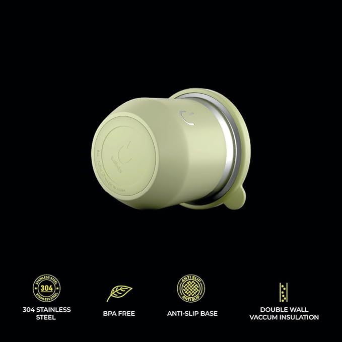 BALIBETOV Yerba Mate Cup – Vacuum Insulated Stainless Steel Gourd with Silicone Cover & Non-Slip Base – Includes 2 Bombillas & Cleaning Brush – Unique Design, Easy to Clean