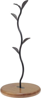 Coffee Mug Holder Tree Rack for Counter,Leaf Shaped Tea Cup Mug Holder Stand for Countertop,Perfect Coffee Bar Accessory & Kitchen Home Organizer Black