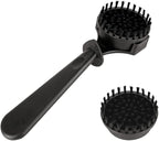 watchget Espresso Coffee Machine Cleaning Brush Grouphead Brush with 1 More Detachable Nylon Bristles Espresso Cleaning Bristle for 58mm Group Head