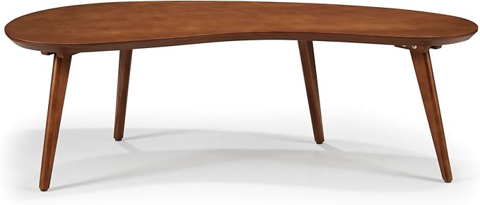 Mid Century Modern Abstract Shaped Coffee Table/Solid Wood/Castanho Finish - Image 5