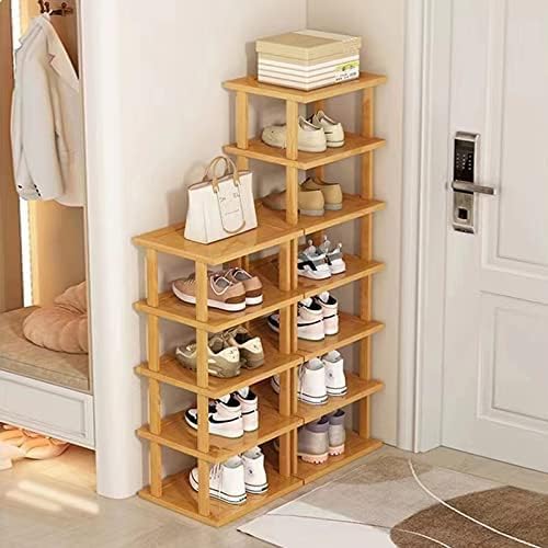 Bamboo Shoe Rack 12 Tier- Vertical Shoe Rack - Image 3