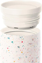 Simple Modern Travel Coffee Mug Tumbler with 360° Lid | Ceramic-Lined Insulated Stainless Steel Cold Brew Iced Coffee Cup Thermos | Gifts for Women Her Him | Voyager Signature | 16oz | Cream Terrazzo