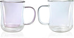 LEMONSODA Double Walled Colored Insulated Coffee Mugs - 10oz - Hot or Cold Latte, Tea, Cappucino, Coffee, Espresso Mug with Handle - Premium Packaging (Set of 2)