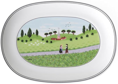 Villeroy & Boch Design Naif Pickle Dish, 7.75 in, Premium Porcelain, White/Colorful