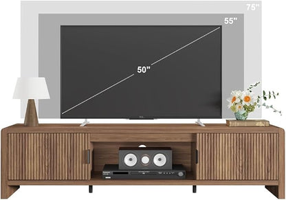 FATORRI TV Stand for 75/65/55 Inch TVs, Farmhouse Entertainment Center - Image 9