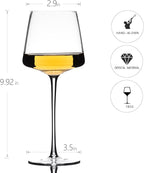 Hand Blown Red Wine Glasses Set of 4 – 23 oz Burgundy Wine Glasses With Long Stem – Large Premium Crystal Wine Glass – Unique Gift for Wedding, Anniversary, Mother’s Day – Clear Christmas, Birthday