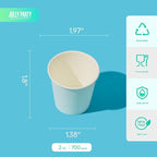 JOLLY PARTY 2 oz Bathroom Cups,700 Pack Small Paper Cups, White Mouthwash Cups, Disposable Mini Paper Espresso Cup, Paper Sampling Cup
