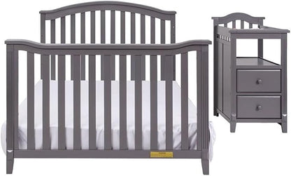 Pemberly Row 4-in-1 Convertible Crib and Changer, Sustainable Gray Pine Wood - Image 2