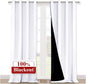 NICETOWN White 100% Blackout Curtains by NICETOWN