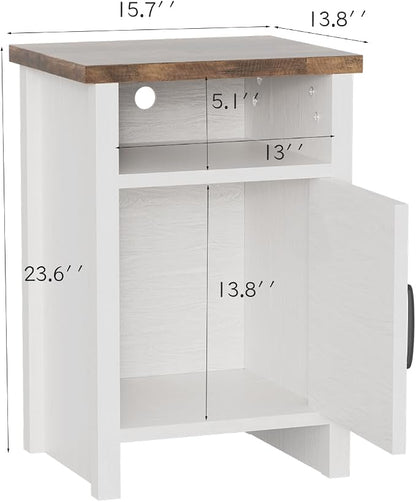 YESHOMY Farmhouse Modern Nightstand - Image 2