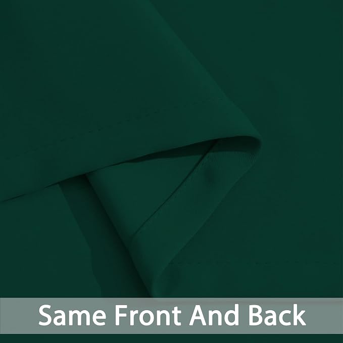 Yakamok Dark Green Room Darkening Curtains 84 inch Sliding Door Drapes | 1 - Image 6