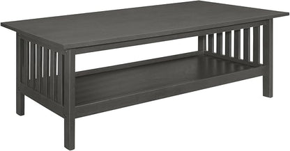Classic Style Coffee Table and Two End Set Antique Gray Finish 3Pc Occasional - Image 3