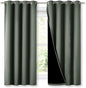 NICETOWN Dark Mallard 100% Blackout Lined Curtains, 2 Thick Layers Completely by NICETOWN