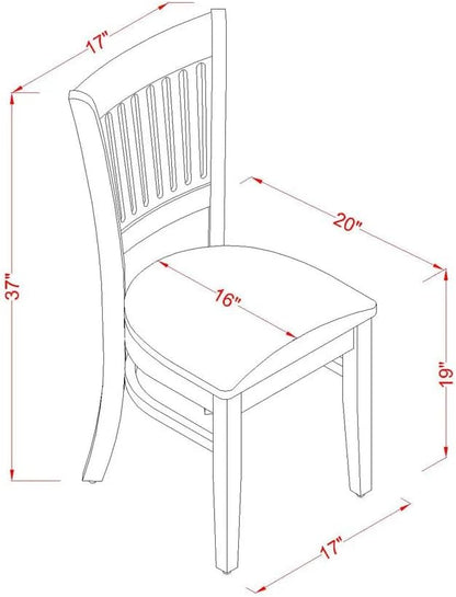 East West Furniture NDVA5-LWH-C 5 Piece Modern Dining Table Set Includes a - Image 14