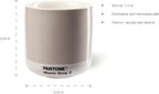Copenhagen Design Pantone Latte Cup - Double Wall Thermo - Cappuccino Handleless Mug - 7.44oz/220ml, Brown 2322