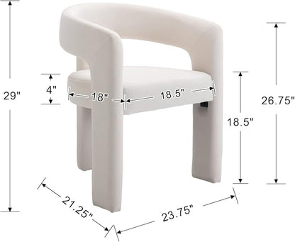 BESTANO Set of 2 Modern Velvet Fabric Upholstered Dining Chairs - Image 2