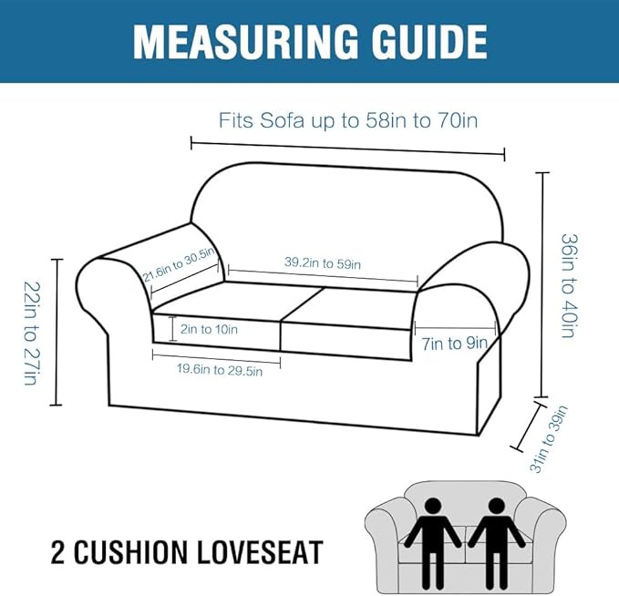 H.VERSAILTEX 3PC Stretch Sofa Covers - Image 2