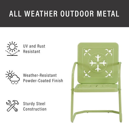 Crosley Furniture Azalea 2-Piece Outdoor Chair Set, Vintage Retro Metal Patio - Image 6