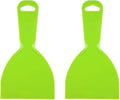 uxcell Putty Scraper 4" Plastic Flexible Putty Knives Disposable Spreader for Taping Drywall Wall Painting Green 2pcs