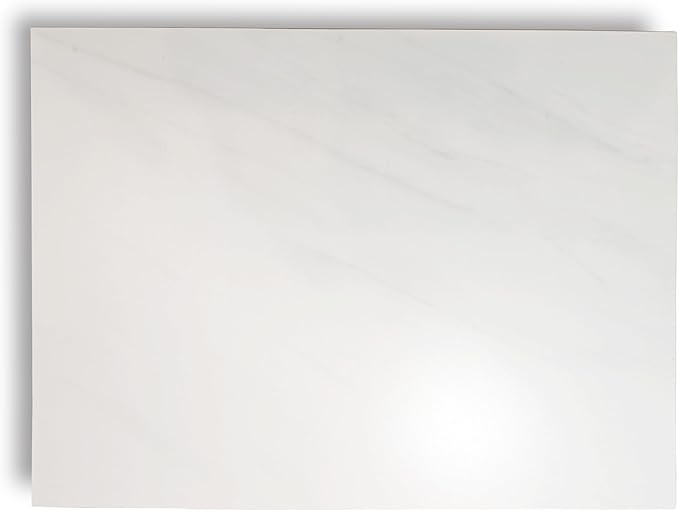 Multi-Purpose Pastry Marble Design Stone Tray Cutting Board Slab 16” x 12” with Non-Slip Feet,Stone Cheese Pastry Board,Marble Serving Tray, Heat Resistant, Easy to Clean (G16, 16 * 12)