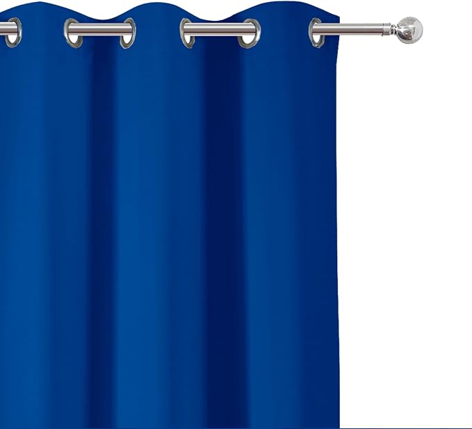 Blackout Curtains 52 x 120 Inch Long Royal Blue Curtains Set of 2 Panels Room - Image 6