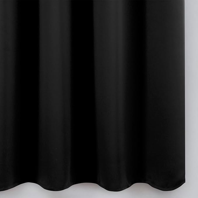 Blackout Curtains 52 x 120 Inch Long Black Curtains Set of 2 Panels Room - Image 8