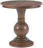 Pemberly Row Round Wood Accent Table, 26.5" High, Rustic Natural Finish by PEMBERLYROW